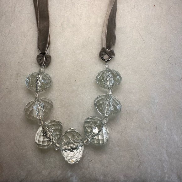 Velvet Ribbon Acrylic Bauble Necklace - Picture 6 of 7